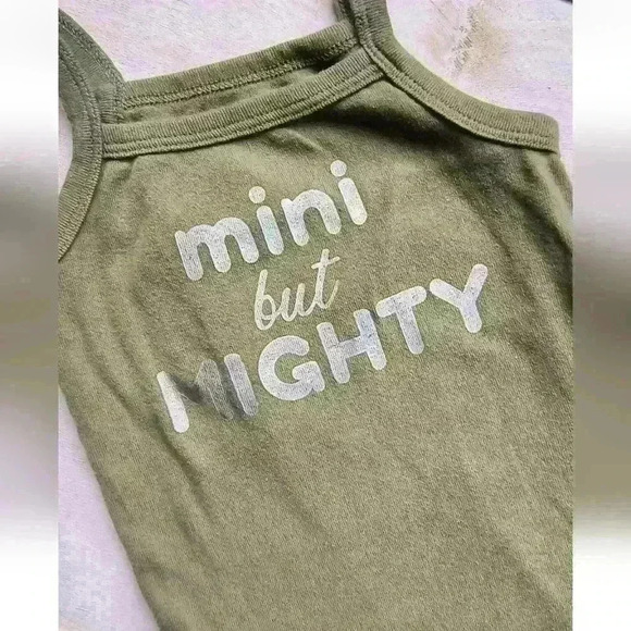 Old Navy Mini But Mighty Baby Girls One Piece Tank Top Green Size 6-12 Months - Picture 2 of 4